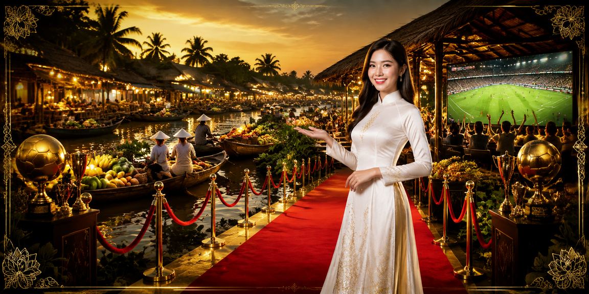Phụ nữ mặc áo dài tại đồng bằng Mekong xem kết quả cá cược bóng đá